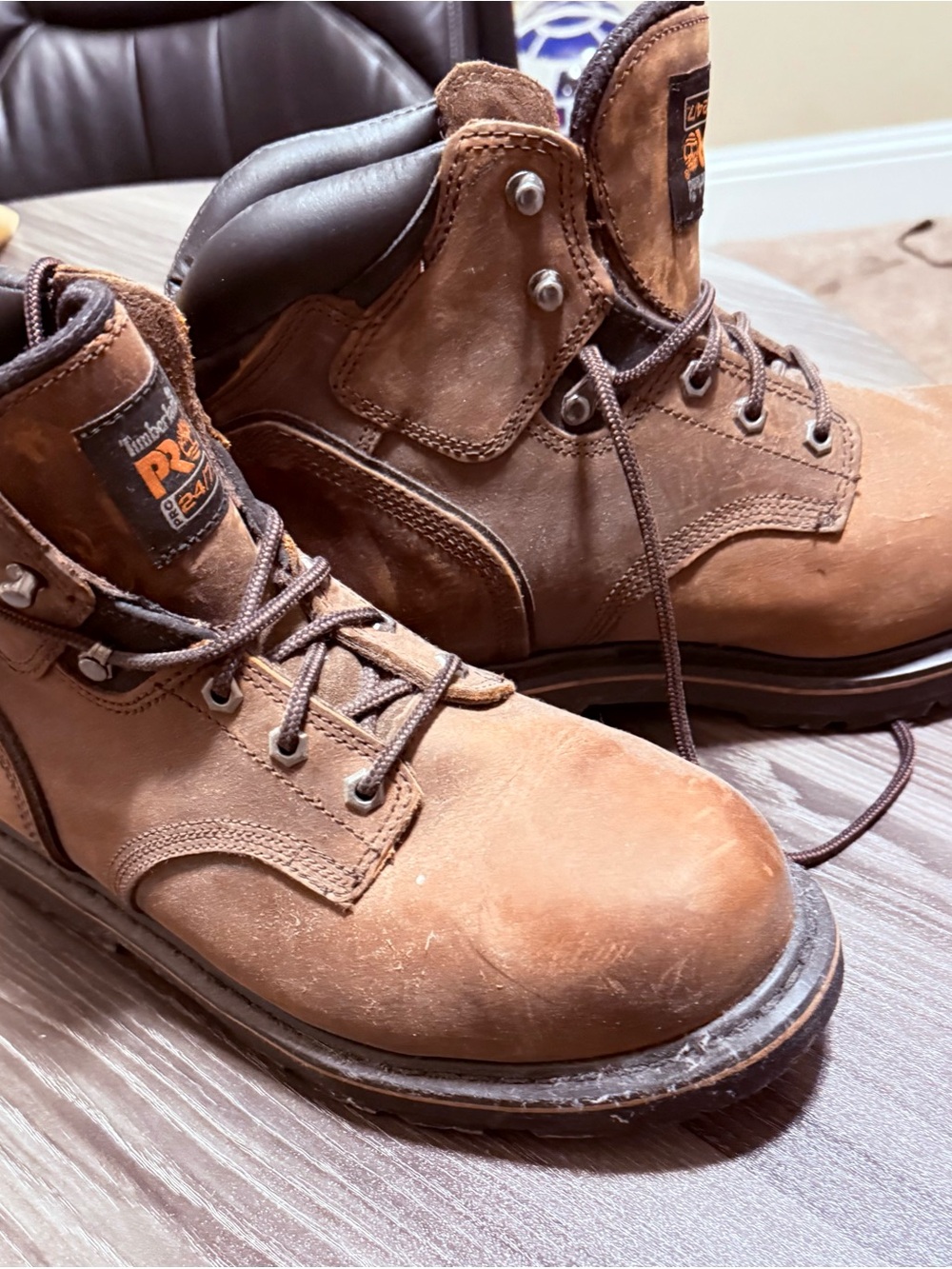 Timberland Brown Leather Men's Work Boots